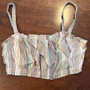 Z Supply Pastel Multi-Stripe Cropped Tank Top